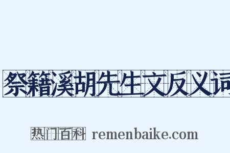 祭籍溪胡先生文反义词是什么意思的图片
